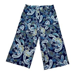 Jessica London Everyday Stretch Knit Printed Pull On Wide Leg Pants